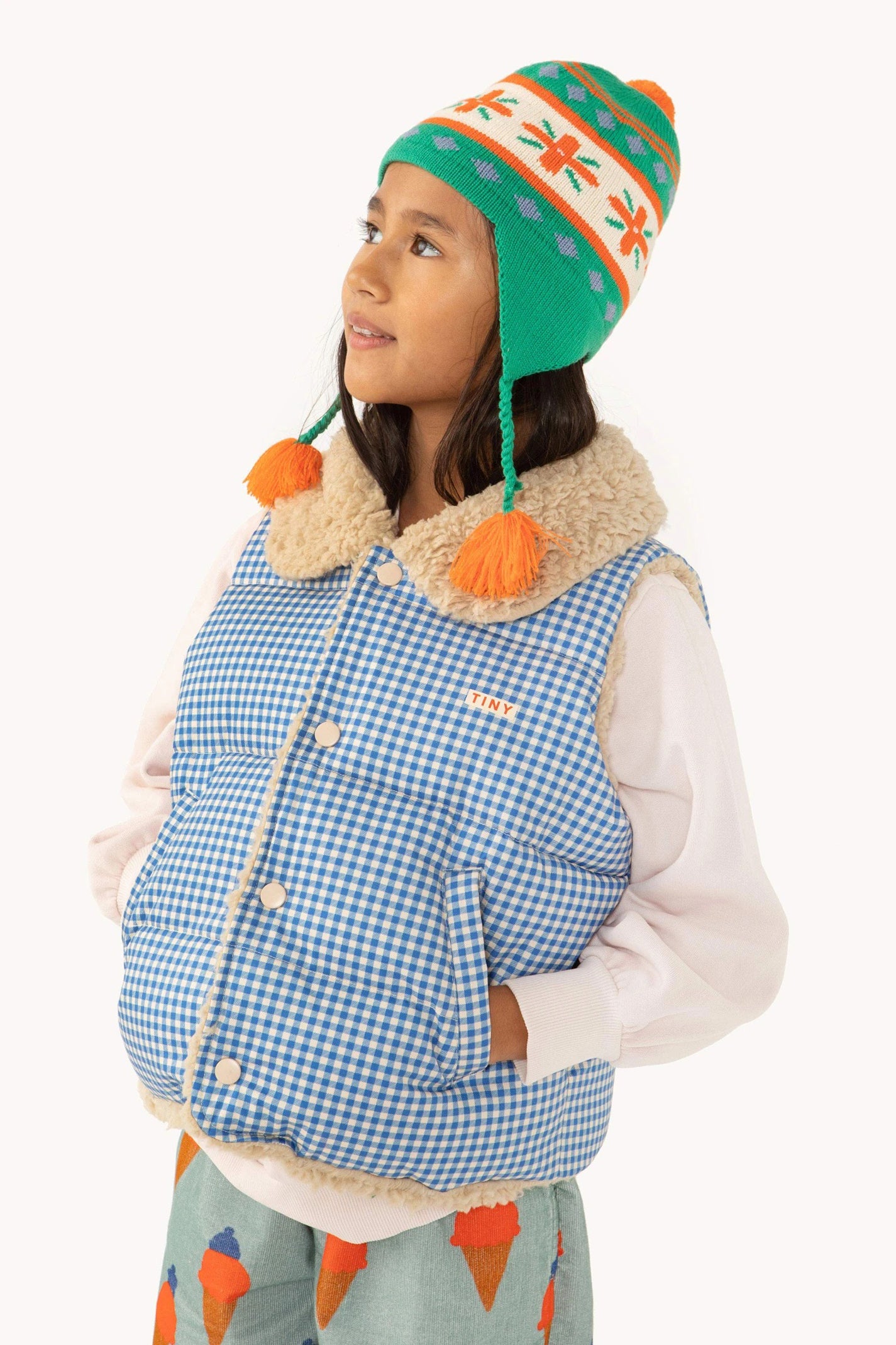 CHALECO TINY AZUL VICHY