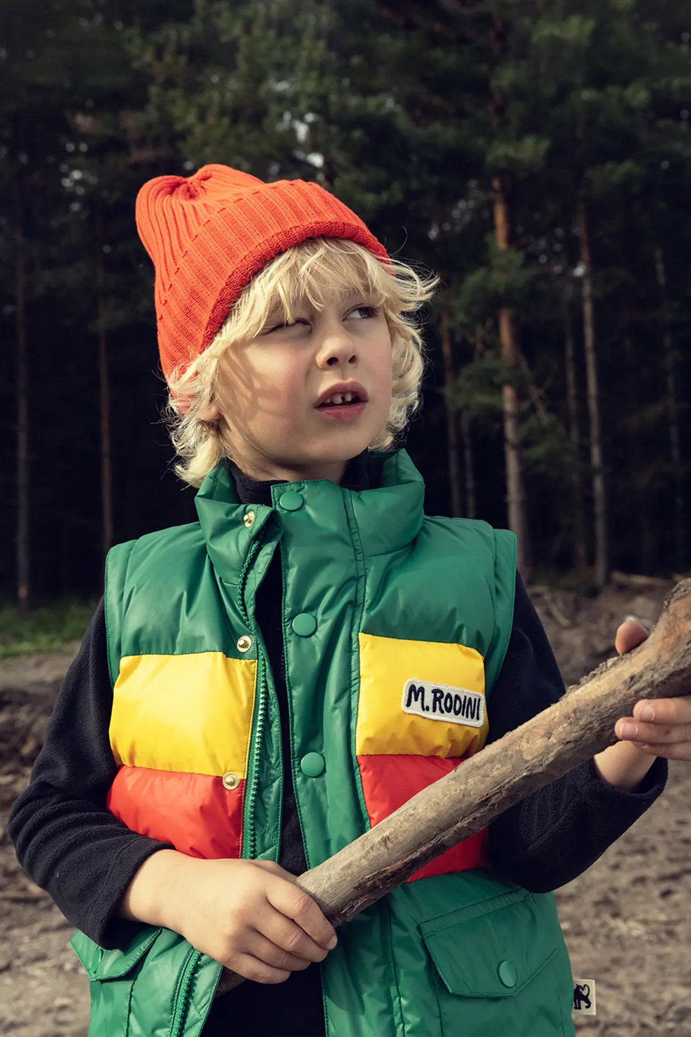 CAZADORA ESTILO RETRO MINI RODINI ZIP SLEEVE PUFFER