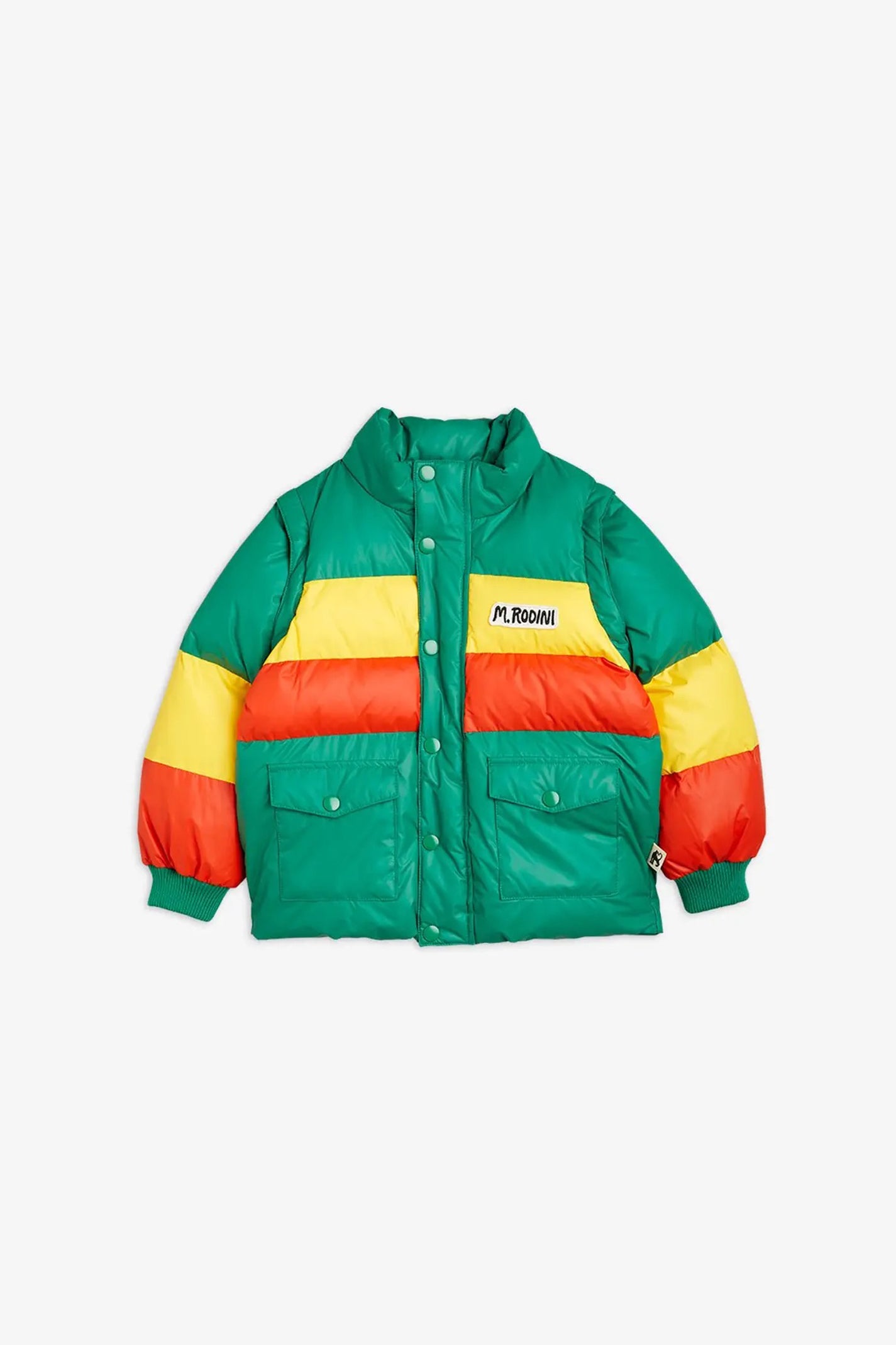 CAZADORA ESTILO RETRO MINI RODINI ZIP SLEEVE PUFFER