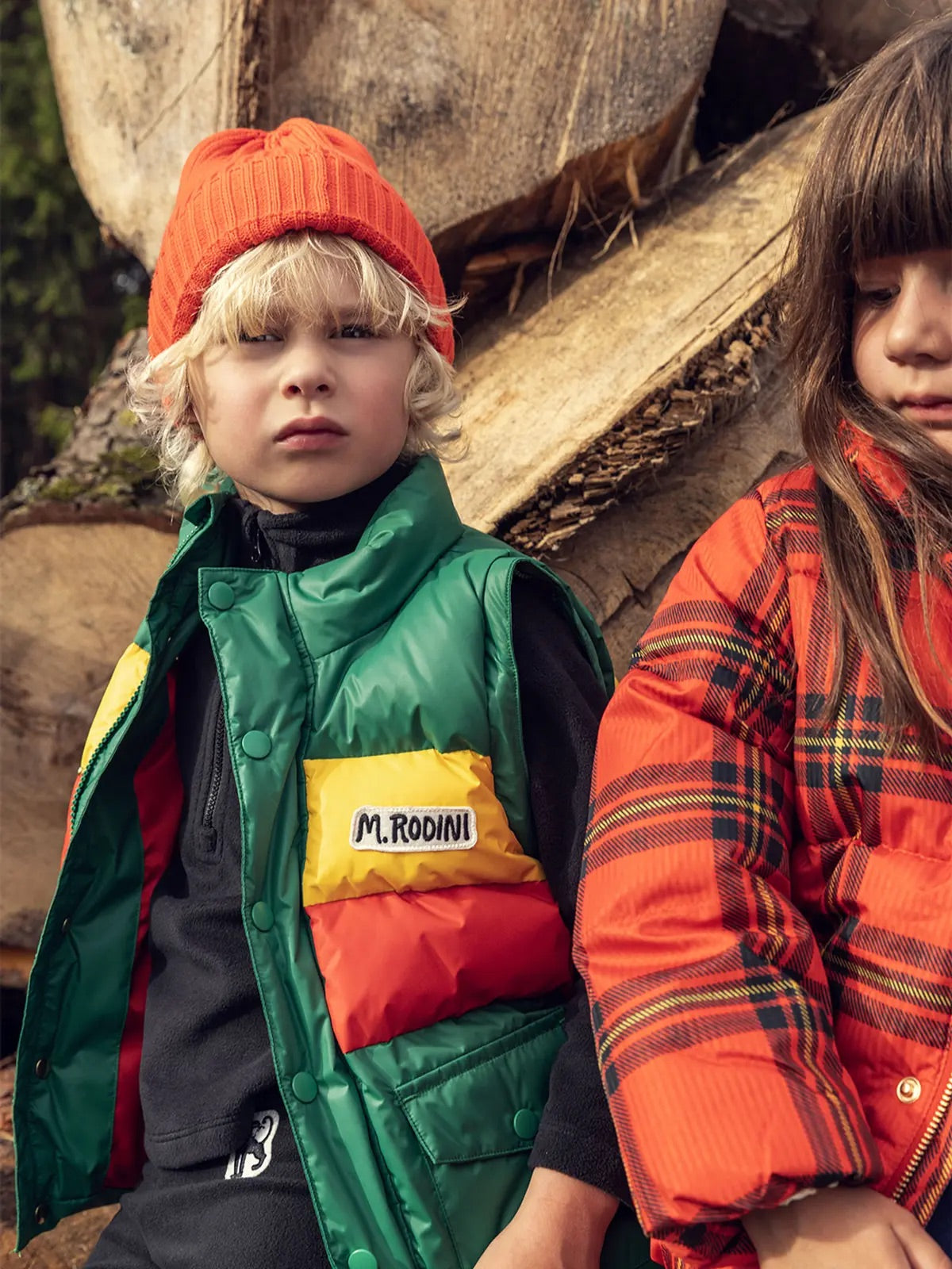 CAZADORA ESTILO RETRO MINI RODINI ZIP SLEEVE PUFFER