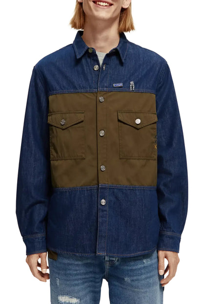 CAMISA DENIM CON PANELES SCOTCH & SODA